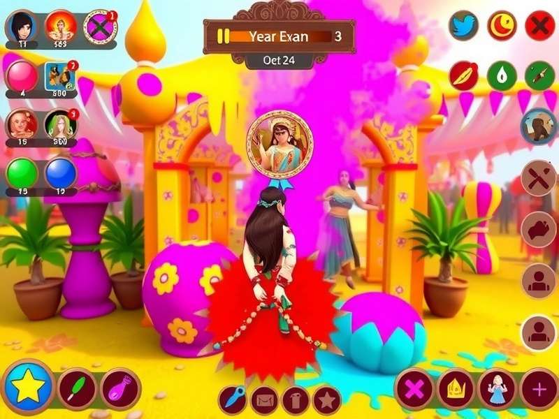 Enchanting Holi Gala character customization screen